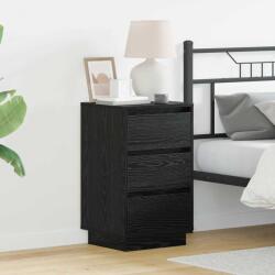 vidaXL Noptiera neagra cu 2 sertare, lemn compozit, 39 x 34, 5 x 65 cm (869627)
