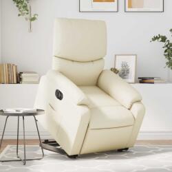 vidaXL Fotoliu rabatabil electric cu ridicare, crem, piele ecologica GartenMobel Dekor (3204901)