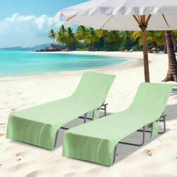vidaXL Prosoape pentru sezlong 2 pcs Verde 210 x 75 cm GartenMobel Dekor (42011517) Prosop