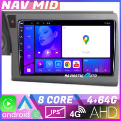 Edotec Navigatie Audi A6 C6 2004-2010 Android 12, 4GB RAM, 64GB, CarPlay (NAV2-9-4+64|K-a6-c6)