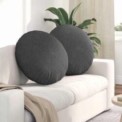 vidaXL Perne de Sezut 2 pcs Gri închis Ø 80 cm Tesatura din corduroy GartenMobel Dekor (42014261)