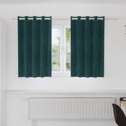vidaXL Perdele opace 2 pcs Verde închis 140 x 140 cm Catifea GartenMobel Dekor (4107208)