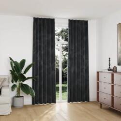 vidaXL Draperii opace cu carlige, 2 buc. , antracit, 140x245cm, catifea GartenMobel Dekor (134502)