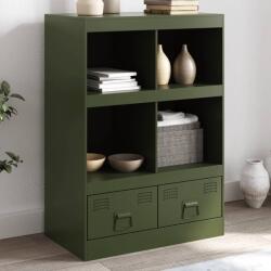 vidaXL Dulap înalt verde maslina 67x39x95 cm otel GartenMobel Dekor (841803) Comoda