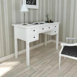 vidaXL Birou de lucru cu 5 sertare, alb GartenMobel Dekor (241533)