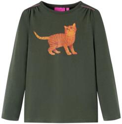 vidaXL Tricou cu maneci lungi pentru copii, kaki, 140 GartenMobel Dekor (14208)
