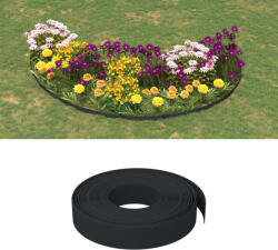 vidaXL Borduri de gradina, 5 buc, negru, 10 m 10 cm, polietilena GartenMobel Dekor (3155435)
