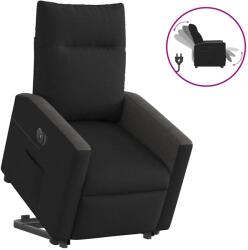 vidaXL Fotoliu electric rabatabil cu ridicare, negru, textil GartenMobel Dekor (3324068)