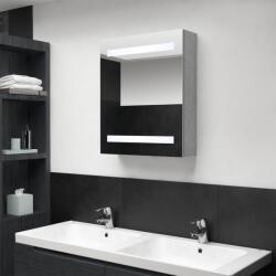 vidaXL Dulap de baie cu oglinda si LED, gri beton, 50x14x60 cm GartenMobel Dekor (326479)