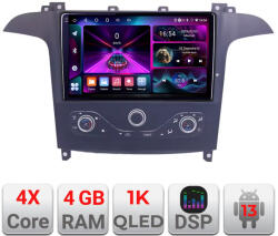 Edotec Navigatie Android Ford S-Max 2006-2014 dedicata, 4GB RAM, 64GB, InCell 1K (KIT-smax-navi+EDT-E209-RK)