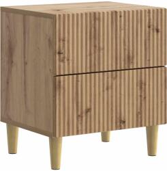 vidaXL Noptiera cu 2 sertare, stejar artizanal, 43 x 34, 5 x 48 cm, vidaXL (894543)