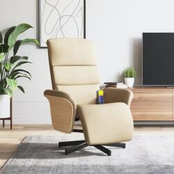 vidaXL Scaun rabatabil cu suport pentru picioare crem material textil GartenMobel Dekor (356607)
