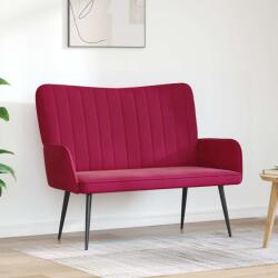 vidaXL Canapea cu doua locuri bordo 115 x 61 x 87 cm Catifea GartenMobel Dekor (42028964) Canapea