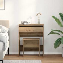 vidaXL Masa de Toaleta stejar artizanal 60 x 40 x 75 cm Lemn compozit GartenMobel Dekor (868871)