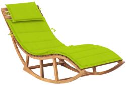 vidaXL Sezlong balansoar cu perna, lemn masiv de tec GartenMobel Dekor (3063344)