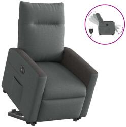 vidaXL Fotoliu electric rabatabil cu ridicare, gri închis, textil GartenMobel Dekor (3324067)
