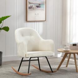 vidaXL Scaun balansoar, alb crem, catifea GartenMobel Dekor (289901) Balansoar