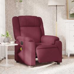 vidaXL Fotoliu electric de masaj rabatabil, rosu vin, textil GartenMobel Dekor (3205193)