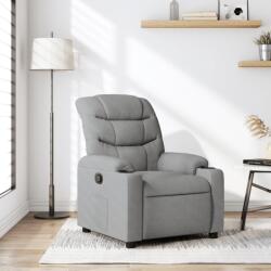 vidaXL Fotoliu rabatabil, gri deschis, material textil GartenMobel Dekor (374147)