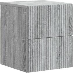 vidaXL Noptiera suspendata Sonoma gri, 2 sertare, 33 x 34, 5 x 40 cm (898477)