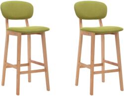 vidaXL Scaune de bar, 2 buc. , verde, material textil GartenMobel Dekor (289372)