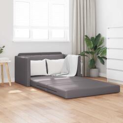vidaXL Pat canapea Gri 124 x 71 x 78 cm Piele artificiala GartenMobel Dekor (4106710) Canapea