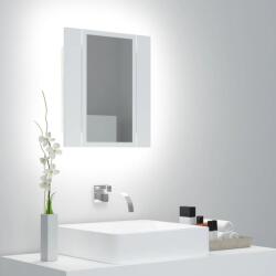 vidaXL Dulap de baie cu oglinda & LED, alb, 40x12x45 cm, acril GartenMobel Dekor (804948)