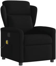 vidaXL Fotoliu de masaj rabatabil, negru, material textil GartenMobel Dekor (4015588)