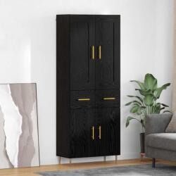 vidaXL Bufet cu sertar Stejar Negru 69, 5 x 34 x 180 cm Lemn compozit GartenMobel Dekor (3416086) Comoda