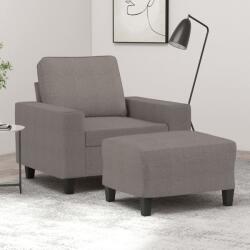 vidaXL Fotoliu canapea cu taburet, taupe, 60 cm, material textil GartenMobel Dekor (3201150) Canapea