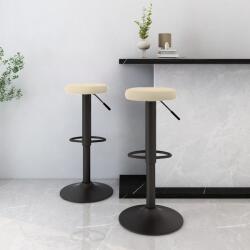 vidaXL Scaune de bar, 2 buc. , crem, catifea GartenMobel Dekor (333142)