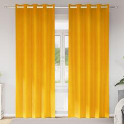 vidaXL Perdele opace 2 pcs Galben mustar 140 x 225 cm Catifea GartenMobel Dekor (4107270)