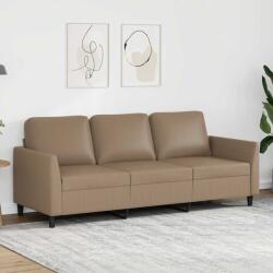 vidaXL Canapea cu 3 locuri, cappuccino, 180 cm, piele ecologica GartenMobel Dekor (359342) Canapea