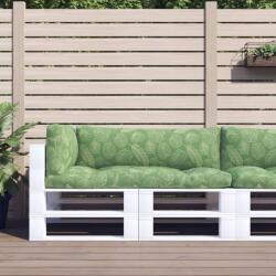 vidaXL Perne pentru paleti, 3 buc. , model de frunze, tesatura oxford GartenMobel Dekor (360963)