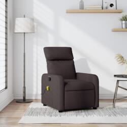 vidaXL Fotoliu de masaj rabatabil, maro închis, material textil GartenMobel Dekor (374179)