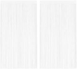 vidaXL Draperii franjuri, 2 buc. , 100 x 250 cm, alb GartenMobel Dekor (132398)