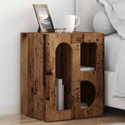 vidaXL Noptiera Lemn vechi 40 x 35 x 50 cm Lemn compozit GartenMobel Dekor (891260)