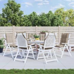 vidaXL Perne scaun cu spatar înalt, 6 buc, gri taupe, tesatura Oxford GartenMobel Dekor (377628)