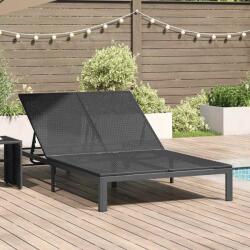 vidaXL Sezlong 1-persoana Negru 206 x 62.5 x 74 cm poliratan GartenMobel Dekor (42004133)