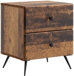 vidaXL Noptiera cu 2 sertare, aspect lemn vechi, 43 x 34, 5 x 47, 5 cm (895461)