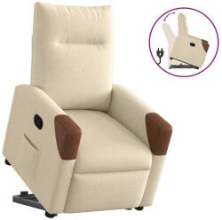 vidaXL Fotoliu rabatabil cu ridicare pe verticala, crem, textil GartenMobel Dekor (3324010)