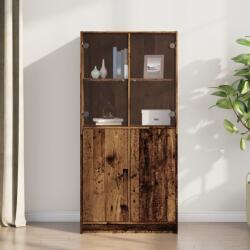 vidaXL Dulap înalt cu usi, lemn vechi, 68x37x142 cm, lemn prelucrat GartenMobel Dekor (3318722) Comoda