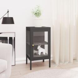 vidaXL Servanta, antracit, 38x35x70 cm, otel si sticla GartenMobel Dekor (336063) Comoda
