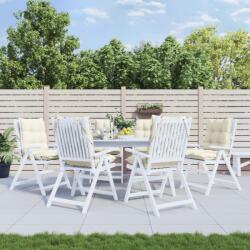 vidaXL Perne scaun cu spatar mic, 6 buc. , crem, textil oxford GartenMobel Dekor (377679)