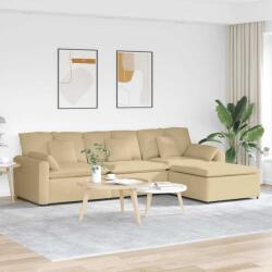 vidaXL Canapea modulara cu taburet si perne, gri-verzui GartenMobel Dekor (3321081) Canapea