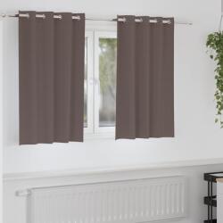 vidaXL Perdele Opaque cu Inel 2 pcs Maro închis 140 x 140 cm Poliester GartenMobel Dekor (4107333)