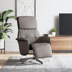 vidaXL Fotoliu rabatabil cu suport de picioare, gri taupe, textil GartenMobel Dekor (356662)