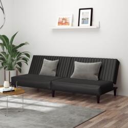 vidaXL Canapea extensibila cu 2 locuri, negru, piele ecologica GartenMobel Dekor (375947) Canapea