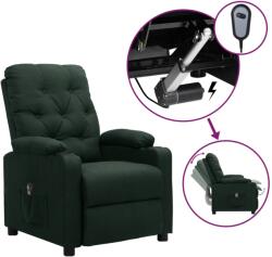 vidaXL Fotoliu rabatabil electric, verde închis, material textil GartenMobel Dekor (3098845)