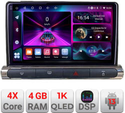 Edotec Navigatie Android Citroen C3 2017-2024, 4+64 GB, ecran QLED, GPS (Kit-c3-high+EDT-E209-RK)